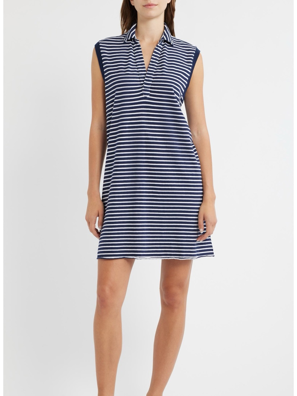 Frank & Eileen Mini Lily Yacht Stripe Popover Henley Tank Dress Large